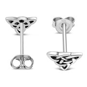 Celtic Trinity Knot Stud Silver Earrings, ep272